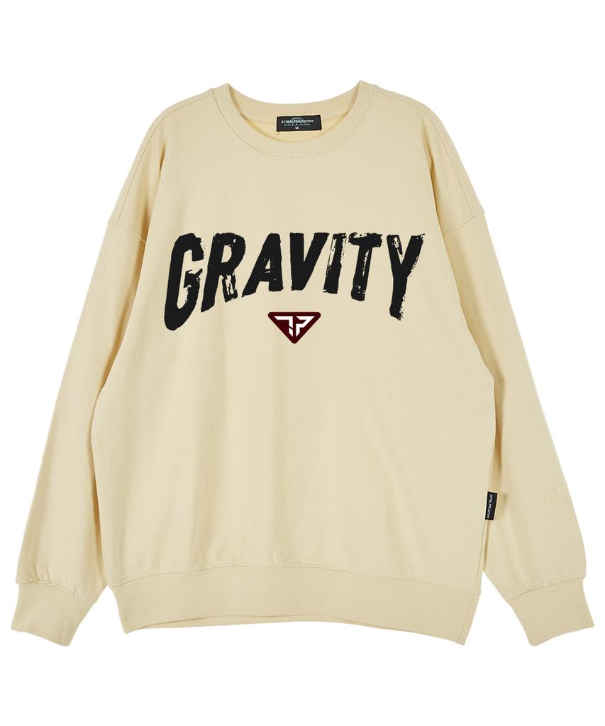 ASTRAL PROJECTION Gravity Oversized Drop Shoulder Sweatshirt_Butter