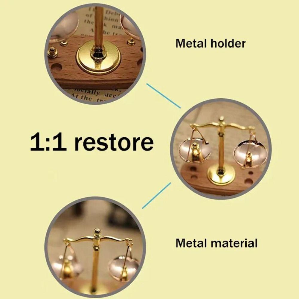 Mini Balance Toy Model Antique Justice Scale Model Classic Simulation Balance Scale Pretend Play