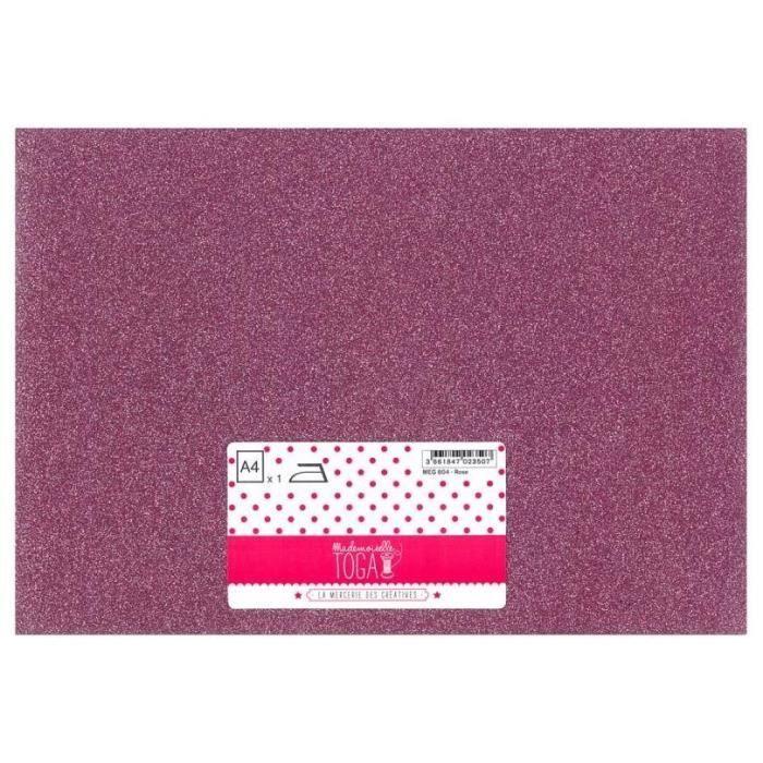 TOGA Glitter Iron-on Pink A4