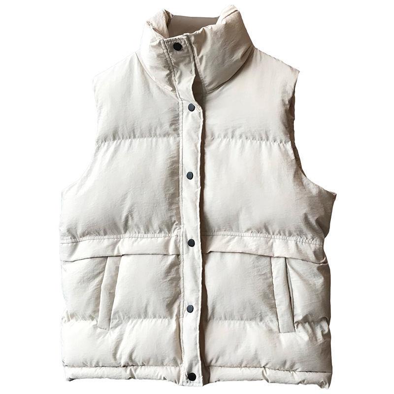 Зимний хлопковый жилет, женский теплый утолщенный короткий стеганый жилет для студентов, свободная верхняя одежда, универсальный жилет