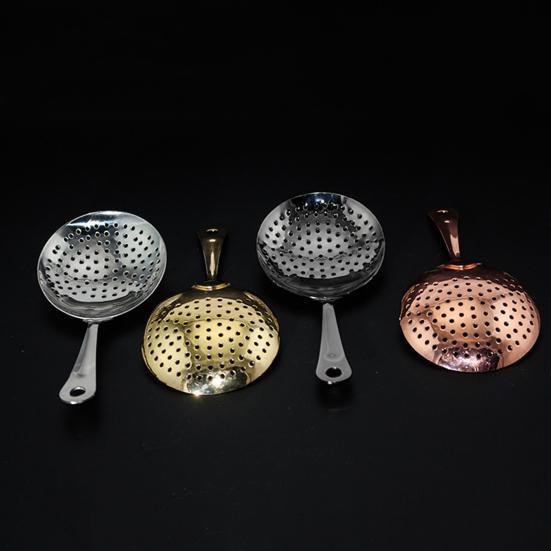 Julep Strainer Professional Удобная сетка 304 Нержавеющая сталь Эргономичная ручка Коктейльный фильтр Ложка Кухонные принадлежности