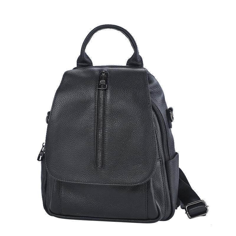 Рюкзак из натуральной коровьей кожи, женская сумка корейского выпуска, модный повседневный рюкзак большой вместимости из мягкой кожи