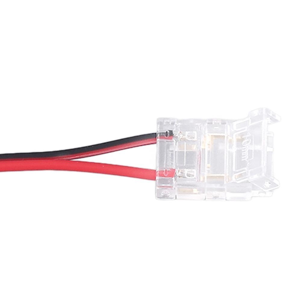 10pcs 8mm/10mm LED Strip Connector 2Pin Jumper Connector Durable Extension Connector For Home