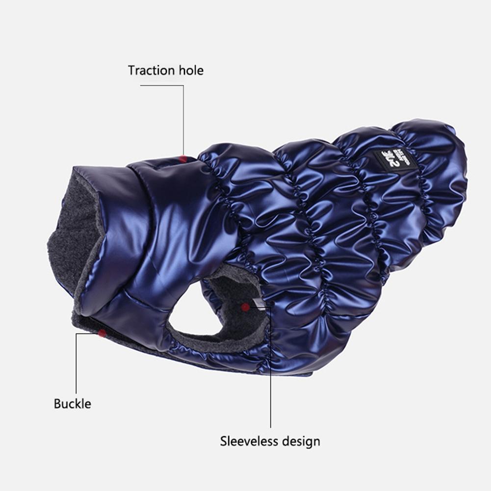 Ветрозащитное Зимнее Теплое Пальто с Подкладкой для Собаки с 2 D-кольцами для Средней Крупной Домашней Собаки Жилет Французский Бульдог Чихуахуа Куртка Одежда