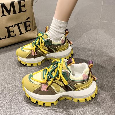 Платформа интернет-знаменитости Обувь Форреста Гампа женская 2025 весна и осень новая цветовая гамма дышащая универсальная спортивная повседневная папины кроссовки бег