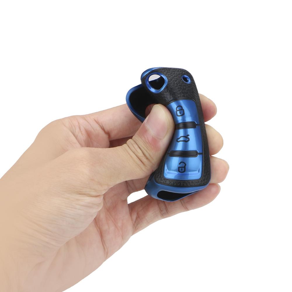 Чехол для ключей с 3 кнопками для автомобиля, против царапин, для VW Volkswagen Bora Lavida plus Sagitar Lamando Jetta Passat Polo Tiguan Gran Lavida, силикон из ТПУ