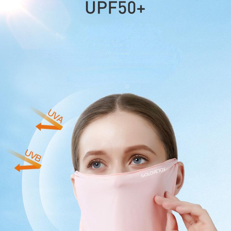 Летняя солнцезащитная маска для ушей для женщин, езда на велосипеде и вождение на открытом воздухе, прохладное ощущение ледяного шелка, защита от ультрафиолета, защита лица и шеи