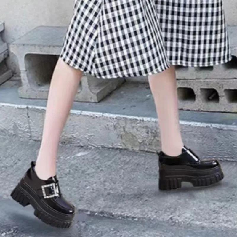 Spring Thick-soled Non-slip Designer Women Shoes Women's New Fashion Hook and Loop Outdoor Banquet Party High Heel Shoes