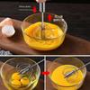 VISHUA Semi-automatic Egg Beater Stainless Steel Whipped Cream Hand Whisk Egg Beater for Egg Beater Baking