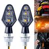 2Pcs Universal Motorcycle Turn Signal Light Signal Lights 3LED Warning Indicator Waterproof Blinker Indicator Moto Accessories