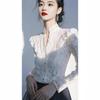 2025 Spring French Elegance: High-End Pretty White Lace Blouse