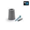 Door Stop - Inofix - High Gray Rubber - Blister - Floor - Durable