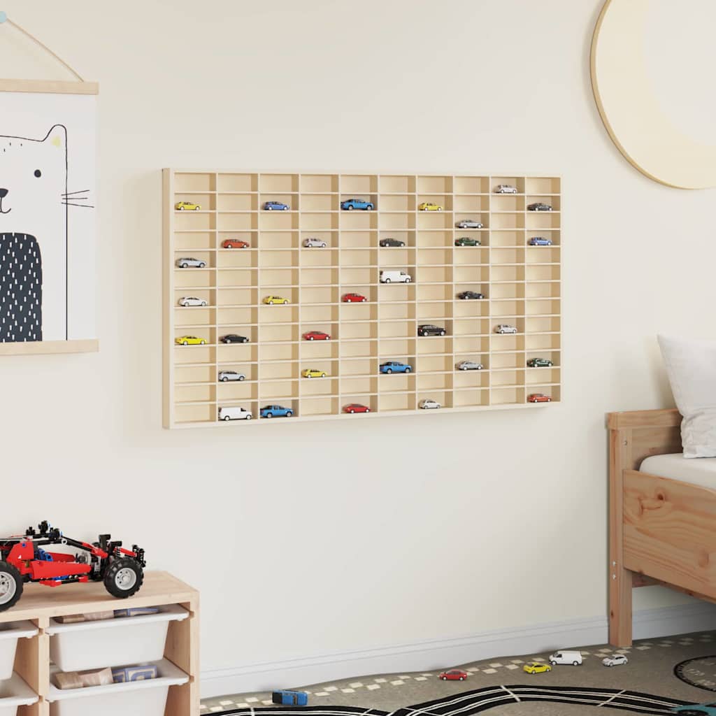 Wall Mounted Display Case with Shelf Beige 98 x 4.5 x 55 cm Particleboard
