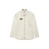 Li Ning Embroidered Loose Casual Zip Long Sleeve Shirt Men Shirts White ASHS021-1