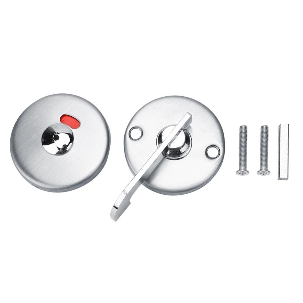 Stainless Steel Latch Lock Silver Indicating Door Lock Durable Privacy Door Lock  Restroom