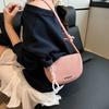 Korean Version of Fashion High-end Messenger Small Bag Women's 2025 New Simple Saddle Bag Versatile Shoulder Bag