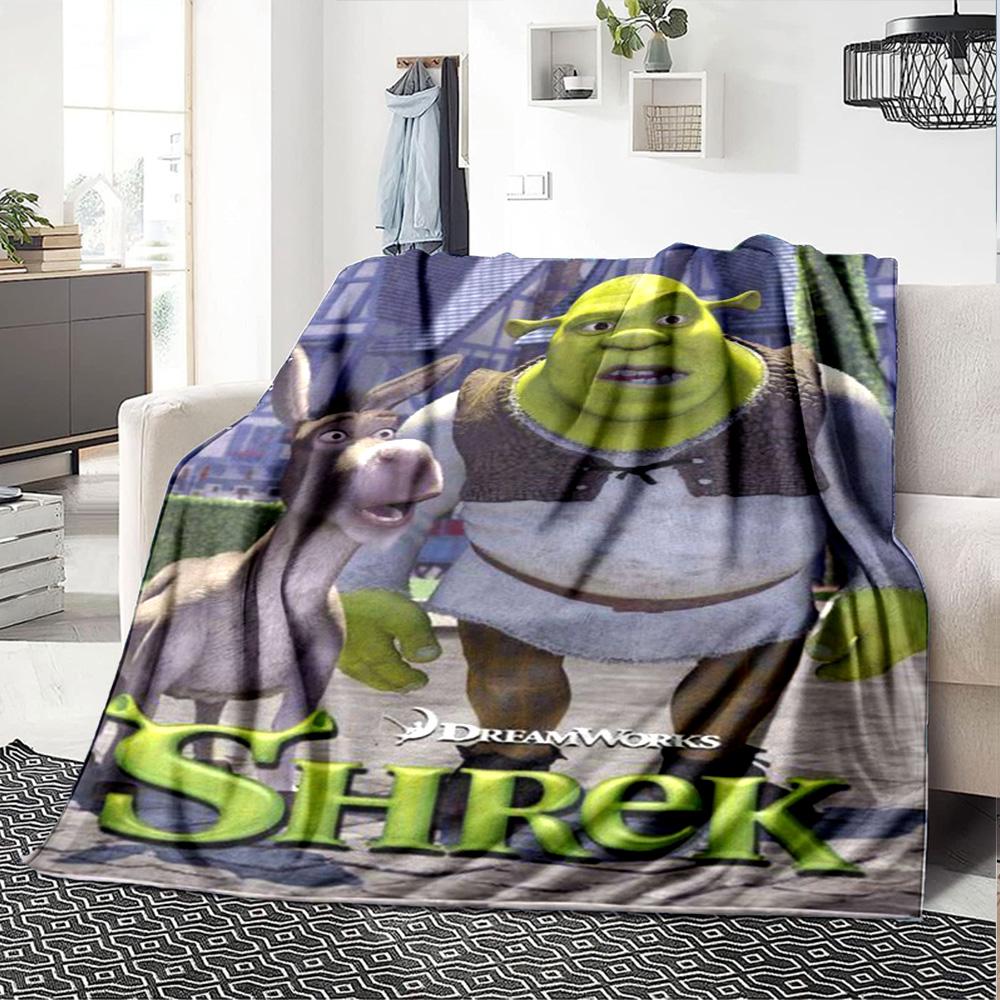 Shrek Blanket Durable Comfort Great For Sofa Livingroom Couch Four Seasons Multipurpose Modern Gift For Travel Home Birthdays