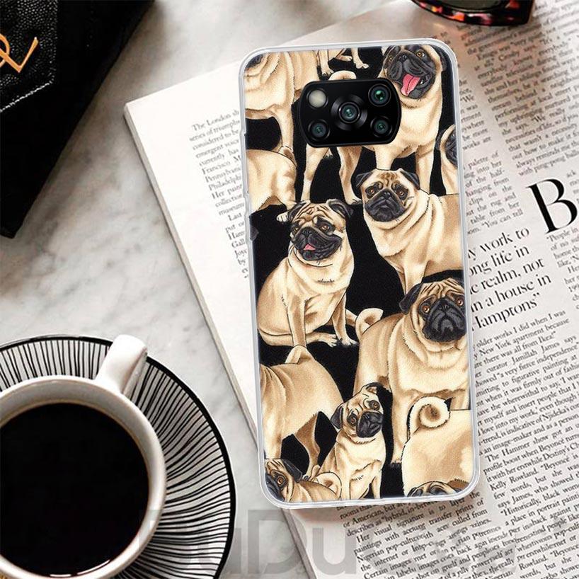 Bulldog Pug Dog Cover For Xiaomi Poco X6 X7 X5 Pro X4 Gt X3 Nfc F6 Phone Case F5 F4 F3 F2 F1 M5S M4 M3 Print Shell Housing X3 X4