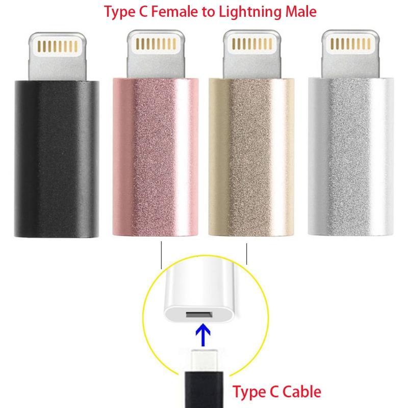 USB-тип C «мама» на 8-контактный адаптер Lightning «папа» для iPhone iPad iPod