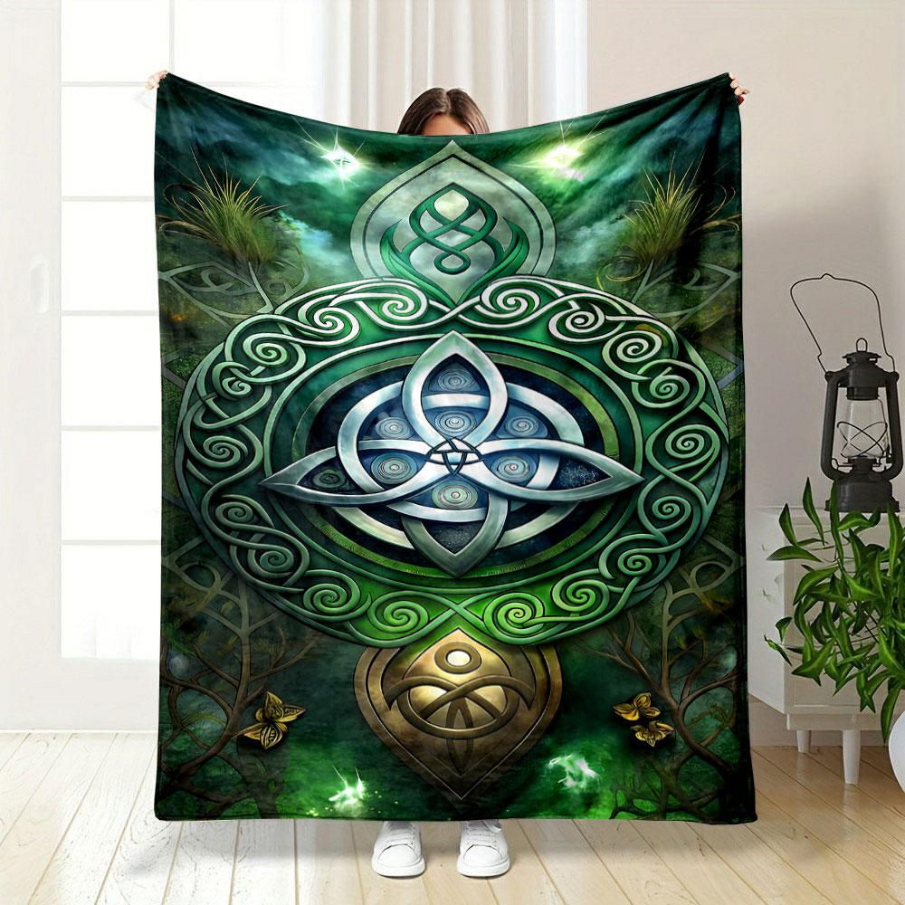 Celtic Knot Pattern Blanket bedroom Blanket for Livingroom Couch lunch break Soft throw for Friend's festival Gift
