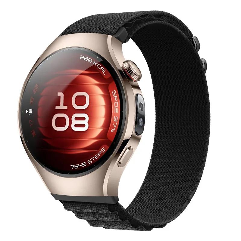 Нейлоновый петлевой ремешок 22/20 мм для Huawei Watch 5-4-3/GT4-5-5Pro 46 мм Удобный прочный браслет для Amazfit Active 2 Bip 6 Correa