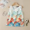 ZANZEA Женские летние топы без рукавов с круглым вырезом и цветочным принтом