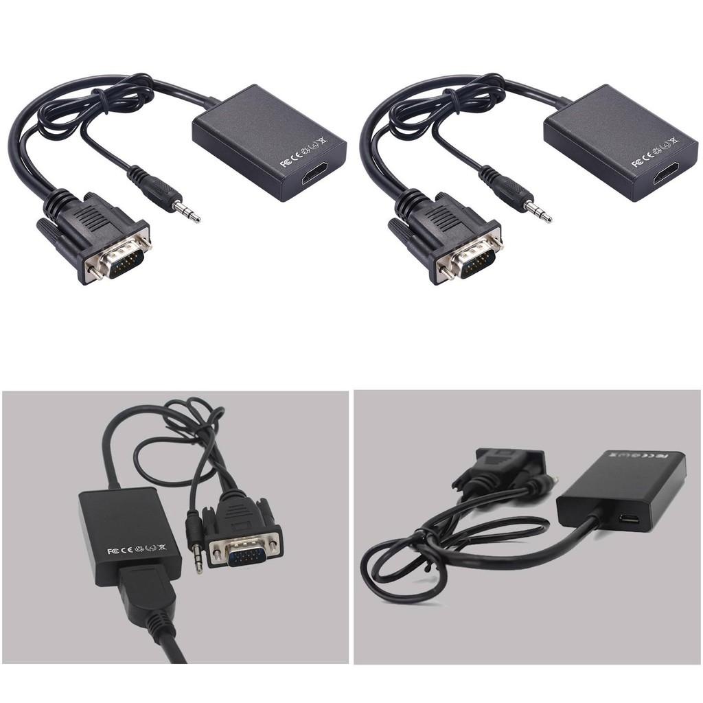 Кабель-конвертер VGA в HDMI с медным сердечником для HDTV-монитора, ПК-гейминга, установки домашнего кинотеатра