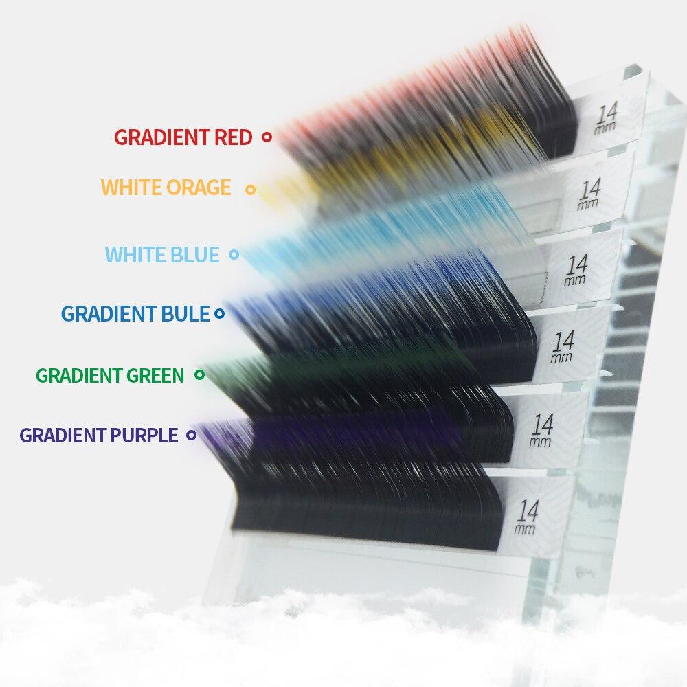 GAHAMACA Градиентное наращивание ресниц Наращивание ресниц Омбре Ресницы 0,07 мм C/D/LCurl 8-14 мм
