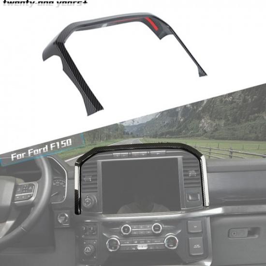 Накладка-рамка навигации центральной консоли из углеродного волокна для Ford F150 21+