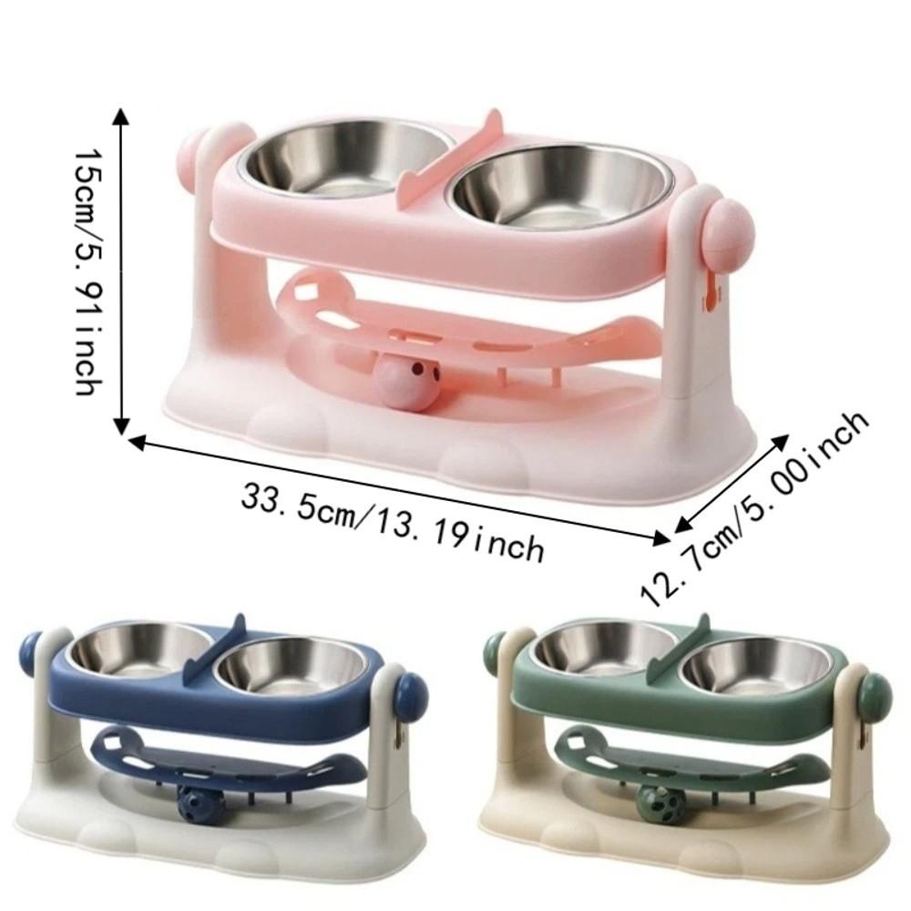 Anti-Tipping Neck Support Pet Bowl Removable Feeder Bowl Cute Cat Water Bowl for Pets Cats Dogs