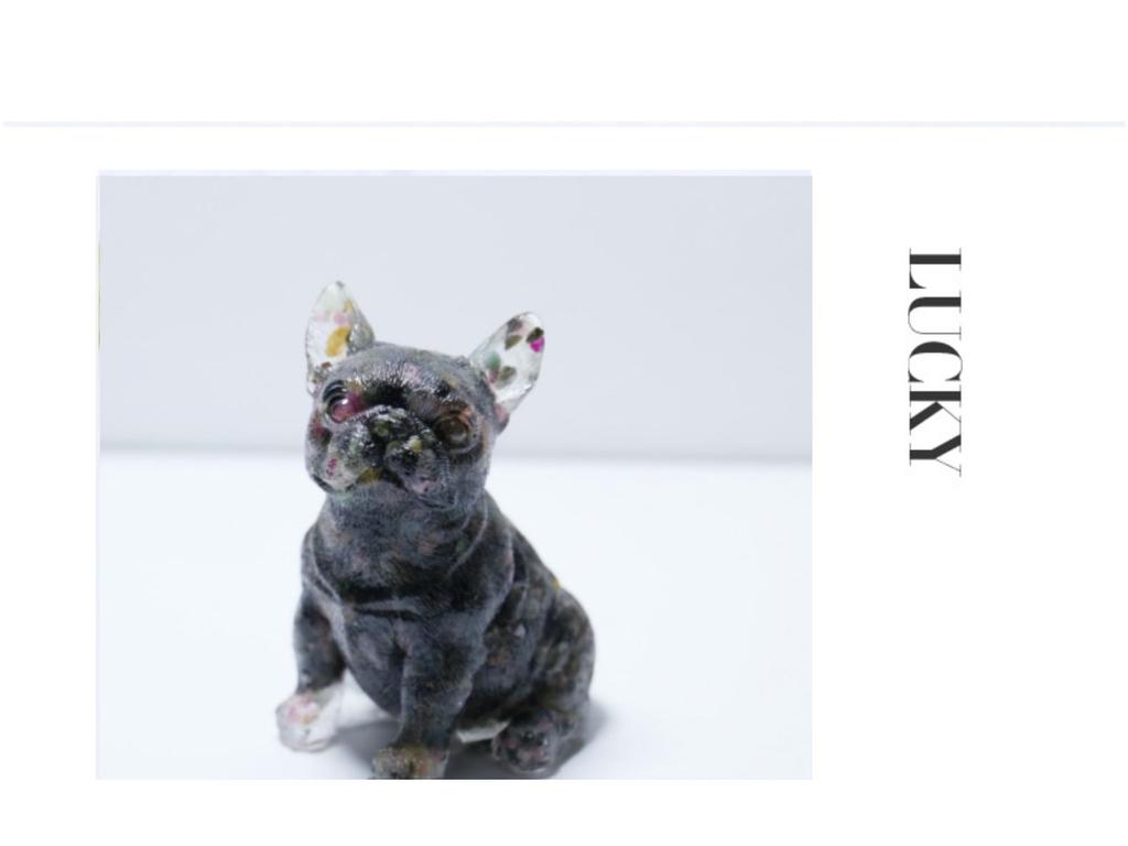 Charming Wangcai French Bulldog Figurine: Crystal Chip Stone Resin Craft