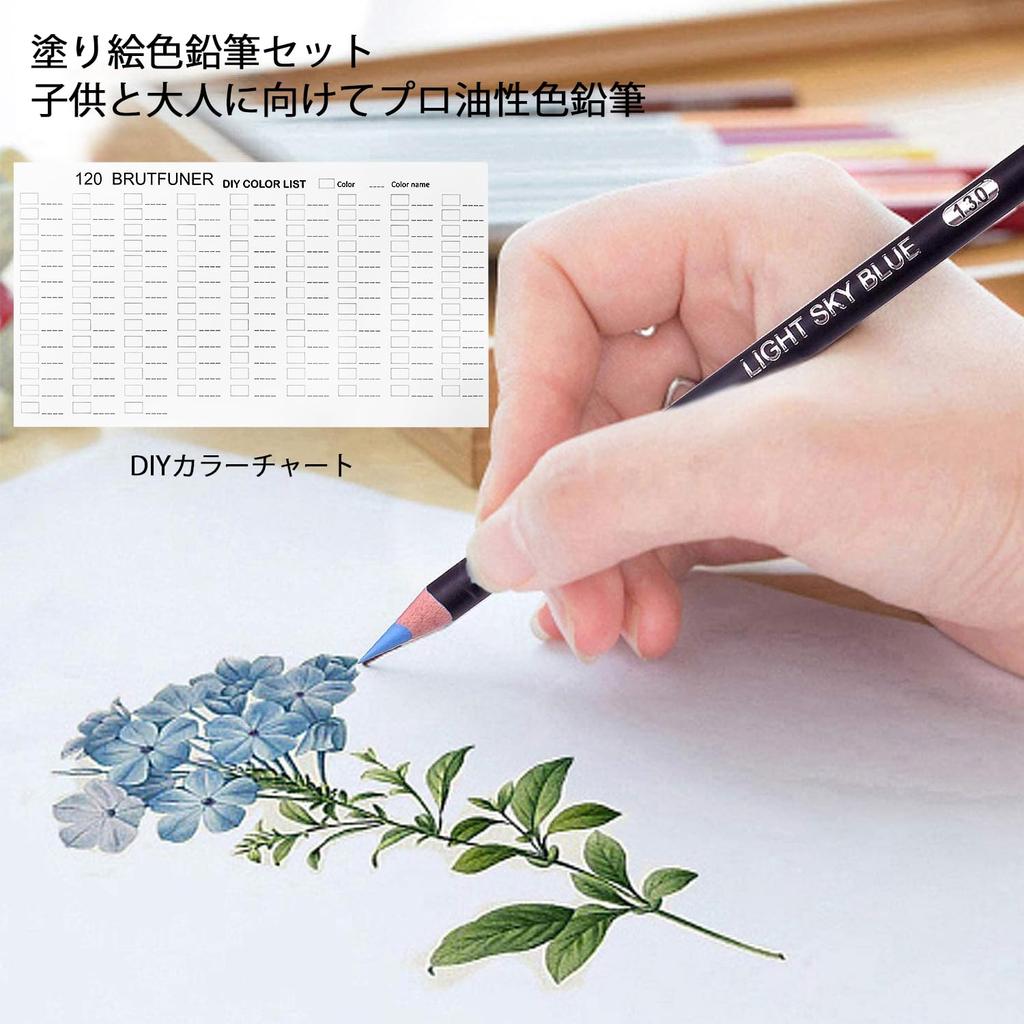 Roleness Colored 120 цветных профессиональных раскрасок для детей и цветных карандашей Мягкий цветной металлический футляр для хранения карандашей, цветов, на масляной основе