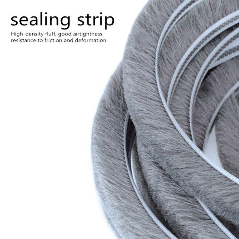 10M/5M/1M Door and Window Windproof Sealing Strip Adhesive Brush Strip Wind Door Sound Insulation Pad Up and Down Track Sealing