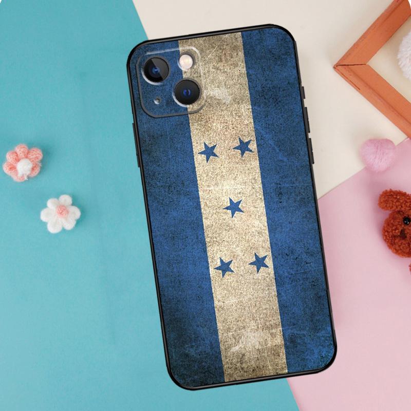 Honduran Flag Phone Case For iPhone 16 15 14 13 12 11 Pro Max Plus Mini XR 16e Funda Silicone Back Cover