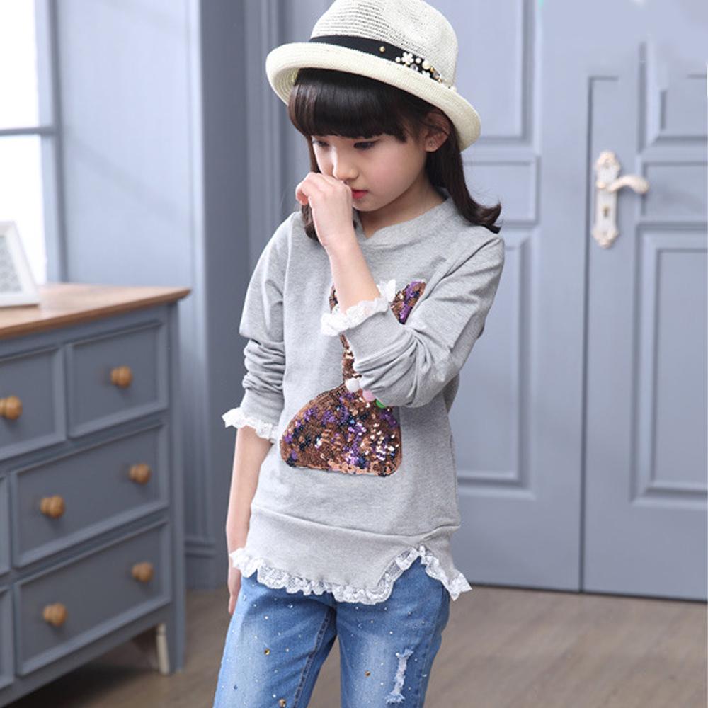 Детская блузка YUBAOBEI с принтом Кролик