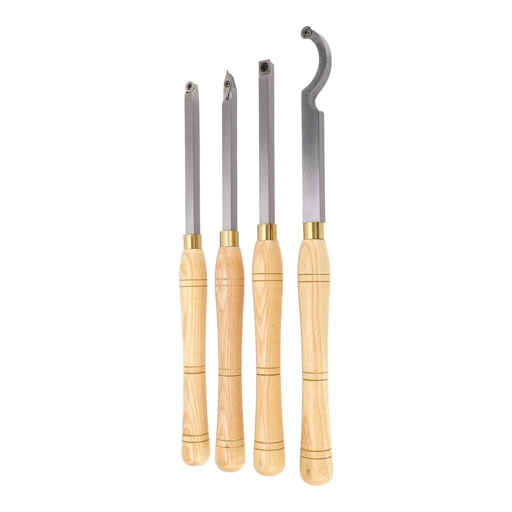 Набор из 4 стамесок для токарного станка по дереву, ручной, точный, стабильный, режущий инструмент для токарной обработки для деревообработки