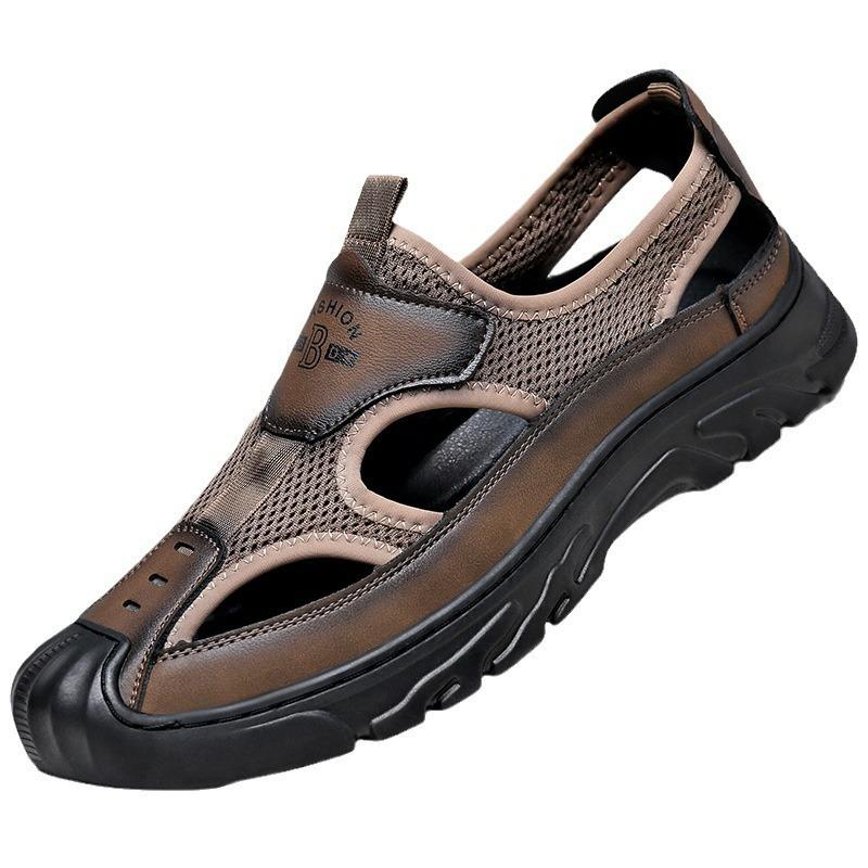 Новые мужские сандалии летние модные полые дышащие удобные легкие пляжные туфли сетчатые повседневные туфли на открытом воздухе Erkek Ayakkabı