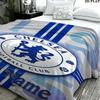 1PC Chelsea F Custom Name Patterned Flannel Blanket Suitable For All Seasons for Home Decor Warmth and Comfort Gifts Holiday Present