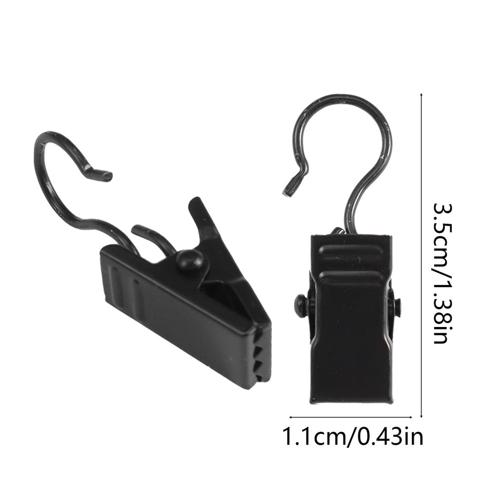 30Pcs Metal Curtain Clips with Hook Towel Photo Clips Home Window Accessories Sturdy and Durable Iron Drapery Hook