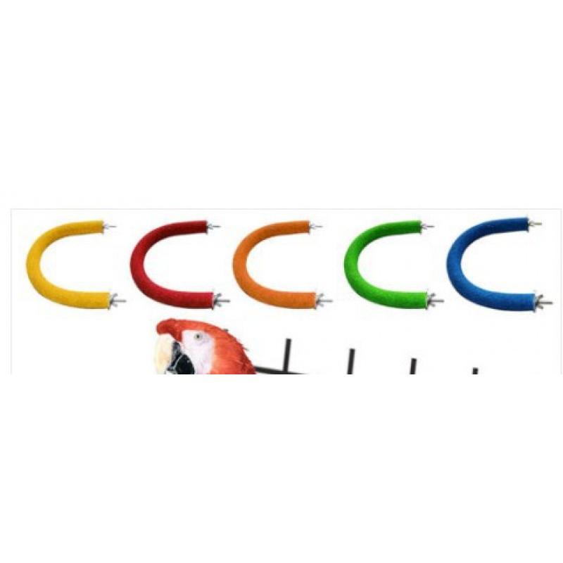 Parrot Sanding Stick Toy Bird Claw Grinding Stick Standing Bar Curved Corner Bird Cage90Degree U Modeling Clay Stick
