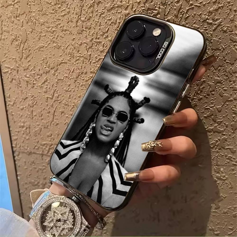 Музыкальная легенда-B-Бейонсе Чехол для телефона для iPhone 17,16,15,14,13,12,11 Plus Pro Max Цветной Серебристый Чехол для телефона