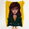 cartoon D Daria T The S Series Throw Flannel Throw Blanket Suitable for Sofa Living Room Bedroom