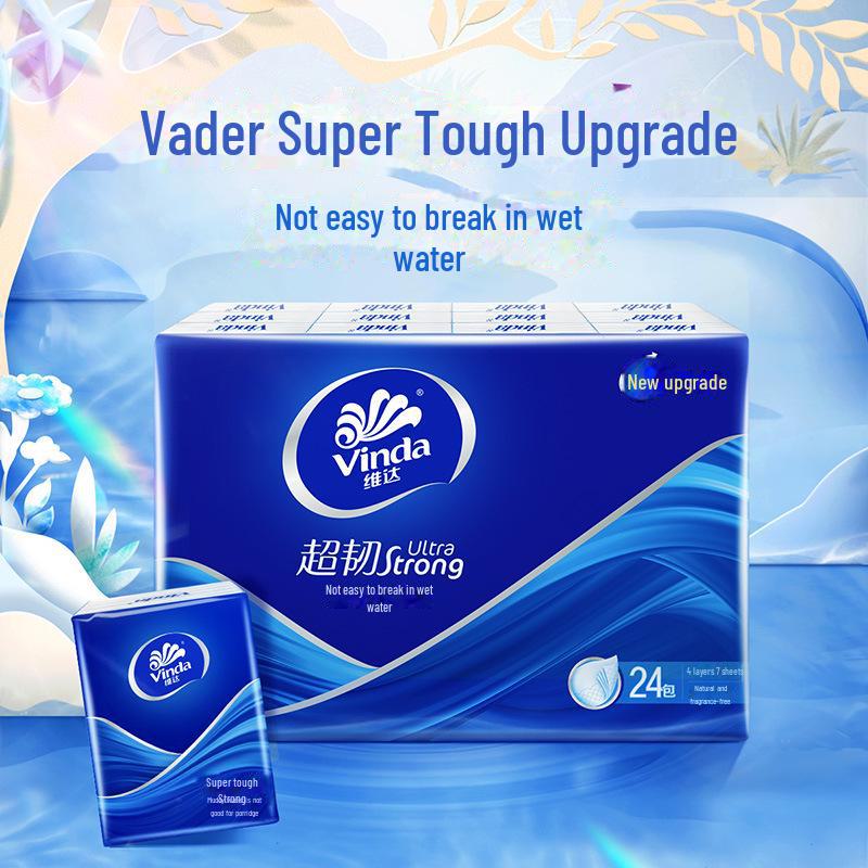 Упаковка из 24 портативных четырехслойных мини-носовых платков и салфеток Vinda