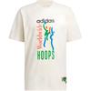 adidas Футболка с рисунком Worldwide Hoops, цвет слоновой кости/алюминий, мужская уличная одежда IY1153
