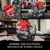 MOULD KING 10204 Технический игрушечный автомобильный двигатель The Motorzied FE Sports Car V8 Engine Building Block Brick Kids Christmas Gift