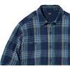 Uniqlo Клетчатая рубашка с длинным рукавом Унисекс рубашки Темно-синий 453053-68