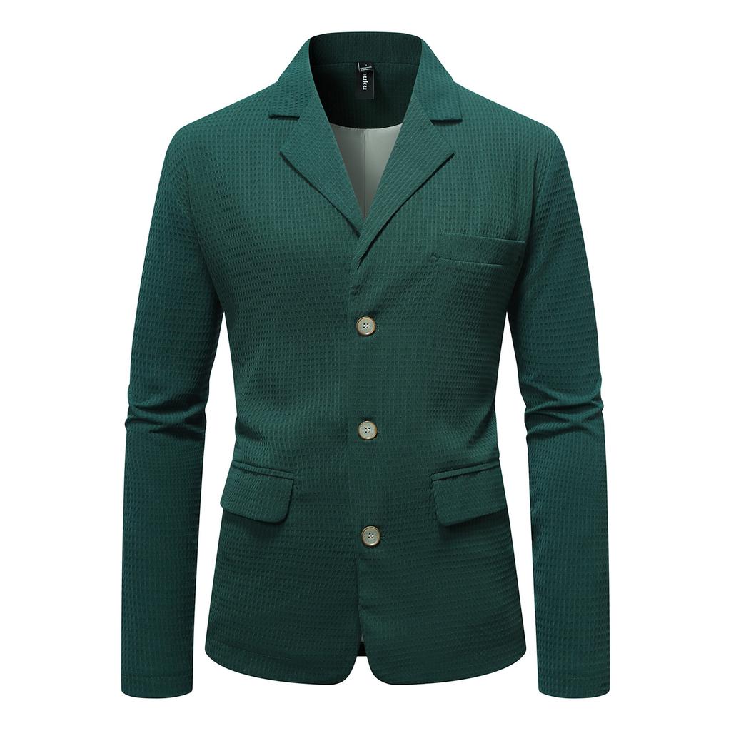 Мужской однобортный британский модный повседневный пиджак молодежный костюм