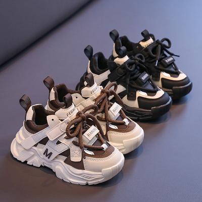 Мужские кроссовки «папины», Повседневные кроссовки для девочек, Детские красивые кроссовки для бега в стиле колор-блок, Кожаные кроссовки