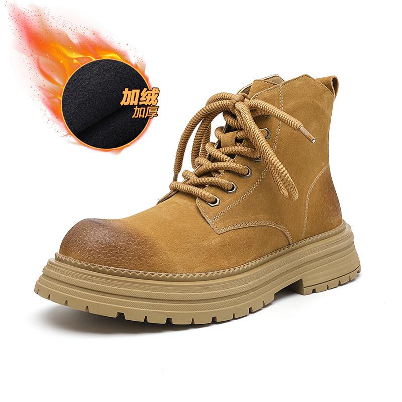 Ботинки Martin мужские весна-осень 2024 новые мужские туфли в британском стиле большие желтые ботинки короткие ботинки 66687-R