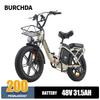 BURCHDA 2026 NEW U8 City Electric Bicycle 48V31.5AH Lithium Battery Ebike 20 Inch 4.0 Fat Tire E-Bike Electric Bike for adults
